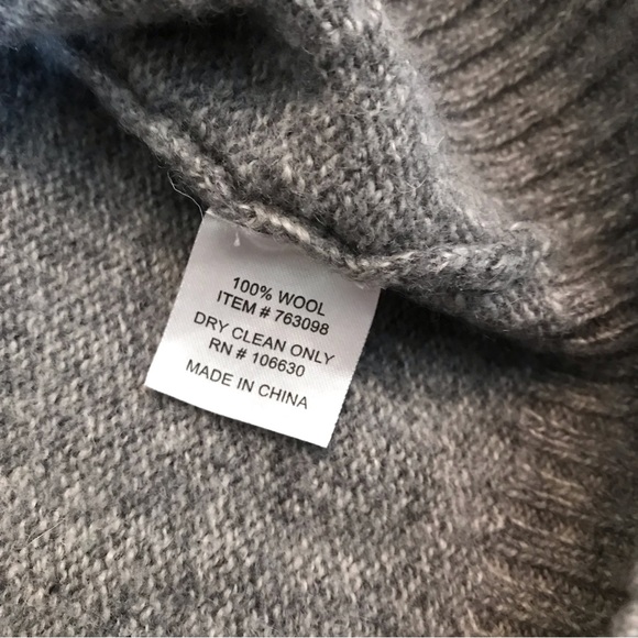 Gray Quarter Zip Wool Sweater - Picture 7 of 7